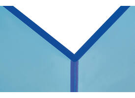 Boekensteun MAUL 10x10x13cm acryl set 2 neon blauw transparant