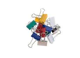Papierklem MAUL 213 Foldback 32mm capaciteit 13mm assorti 12 stuks