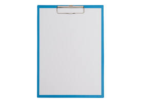 Klembordmap MAUL A4 staand met penlus PVC neon lichtblauw