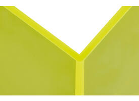 Boekensteun MAUL 10x10x13cm acryl set 2 neon geel transparant