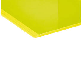 Boekensteun MAUL 10x10x13cm acryl set 2 neon geel transparant