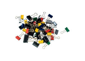 Papierklem MAUL 215 foldback 19mm capaciteit 7mm assorti 12 stuks