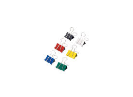Papierklem MAUL 215 foldback 19mm capaciteit 7mm assorti 12 stuks