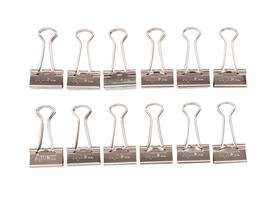 Papierklem MAUL 215 foldback 19mm capaciteit 7mm zilver 12 stuks