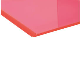 Boekensteun MAUL 10x10x13cm acryl set 2 neon rood transparant