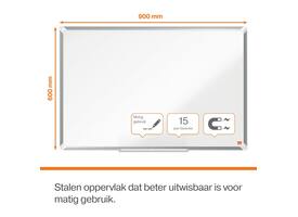 Whiteboard Nobo Premium Plus 60x90cm staal