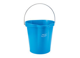 Emmer Vikan met schenktuit en maat 12l blauw