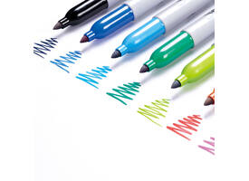 Viltstift Sharpie rond fijn assorti blister à 12 stuks