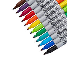 Viltstift Sharpie rond fijn assorti blister à 12 stuks