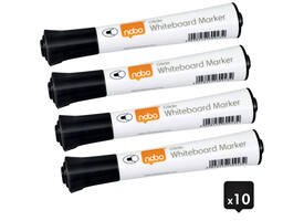 Whiteboardmarker Nobo Glide rond zwart 2mm