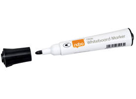 Whiteboardmarker Nobo Glide rond zwart 2mm