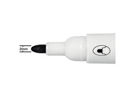 Whiteboardmarker Nobo Glide rond zwart 2mm