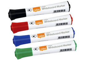 Whiteboardmarker Nobo Glide rond assorti 2mm 10st