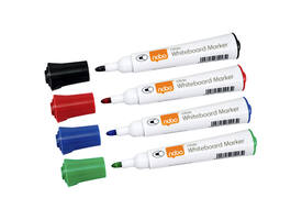 Whiteboardmarker Nobo Glide rond assorti 2mm 10st