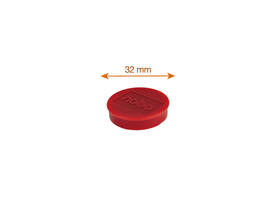 Magneet Nobo 32mm rood 10 stuks