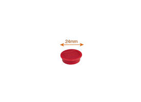 Magneet Nobo 24mm rood 10 stuks