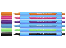 Balpen Schneider Slider Edge extra breed assorti etui à 6 stuks