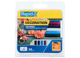 Lijmpatroon Rapid 7mm 5 kleuren assorti 36 stuks