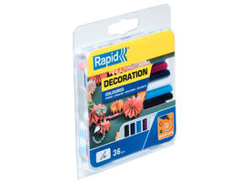 Lijmpatroon Rapid 7mm 5 kleuren assorti 36 stuks