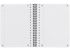 Collegeblok Oxford School A5+ lijn 17-gaats 160 pagina's 80gr zwart