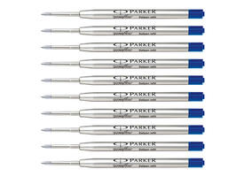Balpenvulling Parker Quinkflow medium blauw blister à 10 stuks