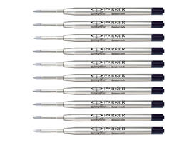 Balpenvulling Parker Quinkflow medium zwart blister à 10 stuks