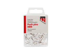 Push pins Quantore 40 stuks transparant
