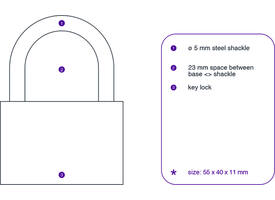 Hangslot Pavo  40mm
