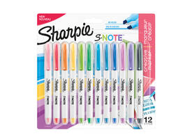 Markeerstift Sharpie S-note assorti blister à 12 stuks