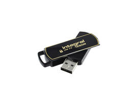 USB stick 3.0 Integral Secure 360 USB-A 128GB zwart