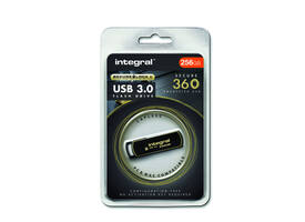 USB stick 3.0 Integral Secure 360 USB-A 256GB zwart
