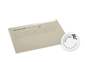 Vouwmap Djois Tree-Free A4 ongelijk 226gr beige