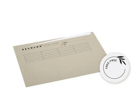 Vouwmap Djois Tree-Free folio ongelijk 226gr beige