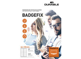 Naambadge etiket Durable 8363 46x105mm zelfklevend wit 240 stuks