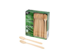 Koffielepel Papstar 110mm hout 100 stuks