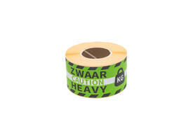 Waarschuwingsetiket Rillprint heavy 46x125mm groen 250 stuks
