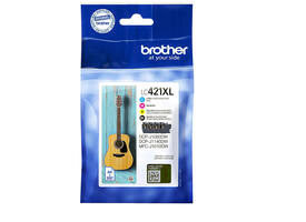 Inktcartridge Brother LC-421XL zwart + 3 kleuren