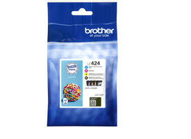 Inktcartridge Brother LC-424 zwart + 3 kleuren