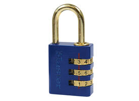 Hangslot MasterLock combinatieslot messing 30mm