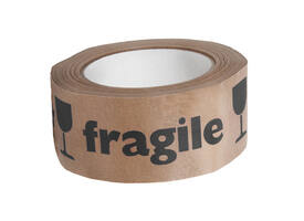 Waarschuwingstape IEZZY 50mmx50m 80p gerecycled papier br/zw