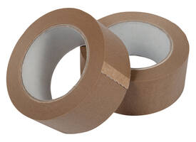 Verpakkingstape IEZZY papier 50mmx50 meter 80p gerecycled papier bruin
