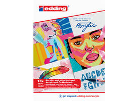 Olie- en Acrylblok edding 30010 A3 10 vel 300 gram wit