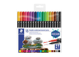 Viltstift Staedtler Design Journey permanent dubbele punt 18 kleuren