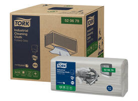 Reinigingsdoek Tork W4 Premium Industrial gevouwen 1-laags 4x120 vel grijs 520679