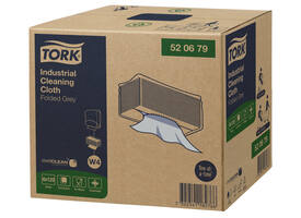 Reinigingsdoek Tork W4 Premium Industrial gevouwen 1-laags 4x120 vel grijs 520679