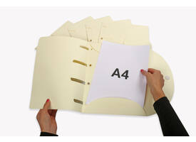 Smartfolder geperforeerde opbergmappen A4 Beige 6 stuks
