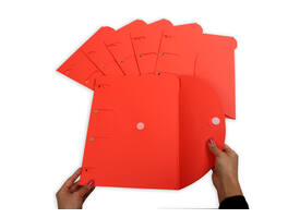 Smartfolder geperforeerde opbergmappen A4 Rood 6 stuks