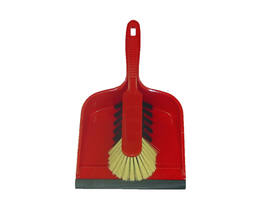 Stoffer en blik Cleaninq kunststof met rubberen lip