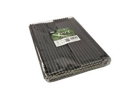 Drinkrietje Papstar 250mm papier zwart 100 stuks
