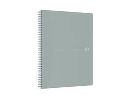 Spiraalblok Oxford Origin A4+ lijn 140 pagina's 80gr grijs